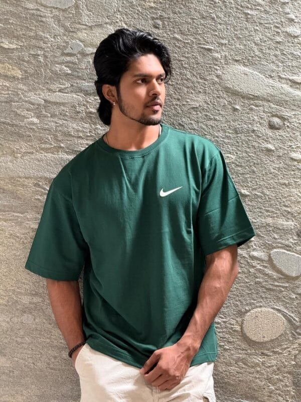 Verdant Statement Tee    green t shirt